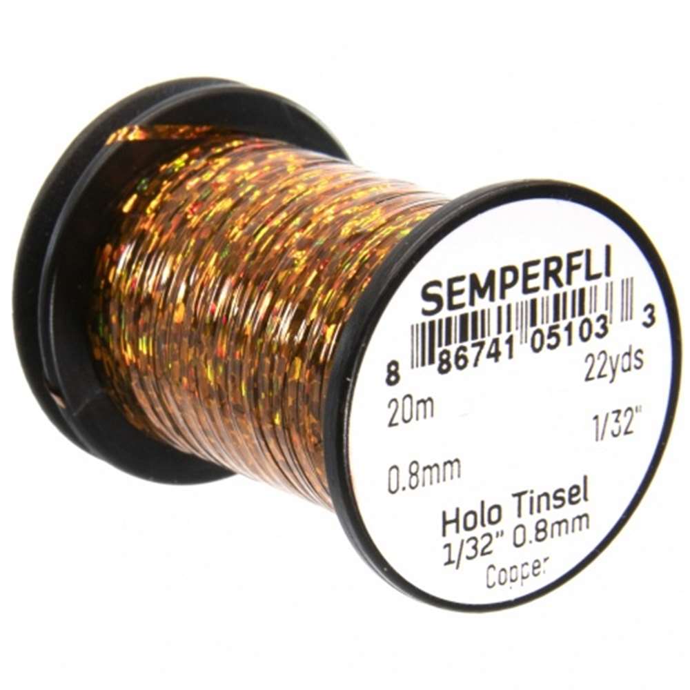 1/32 inch Holographic Tinsel Copper
