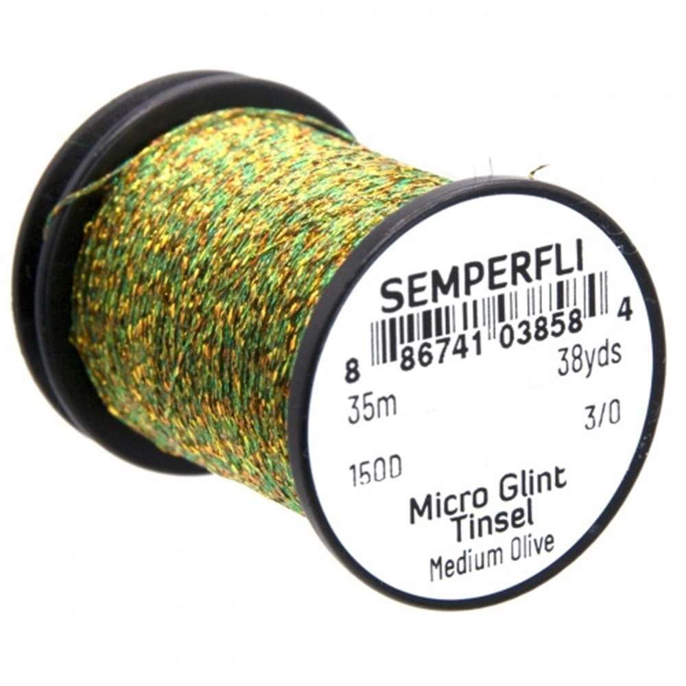 Micro Glint Nymph Tinsel Medium Olive