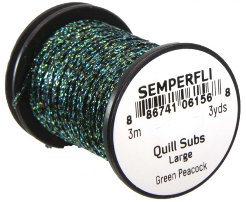 Quill Subs Large Green Peacock