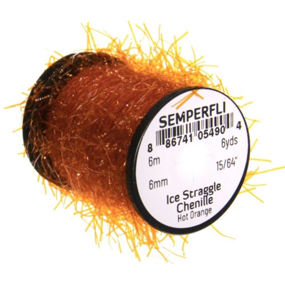 Ice Straggle Chenille Hot Orange