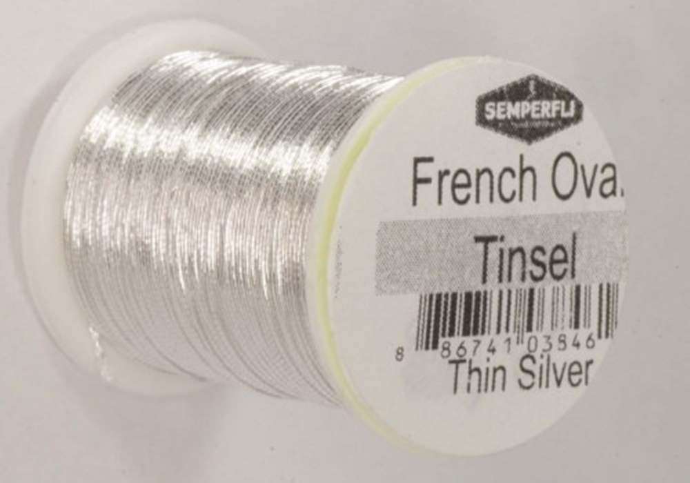 French Oval Tinsel Large Silver